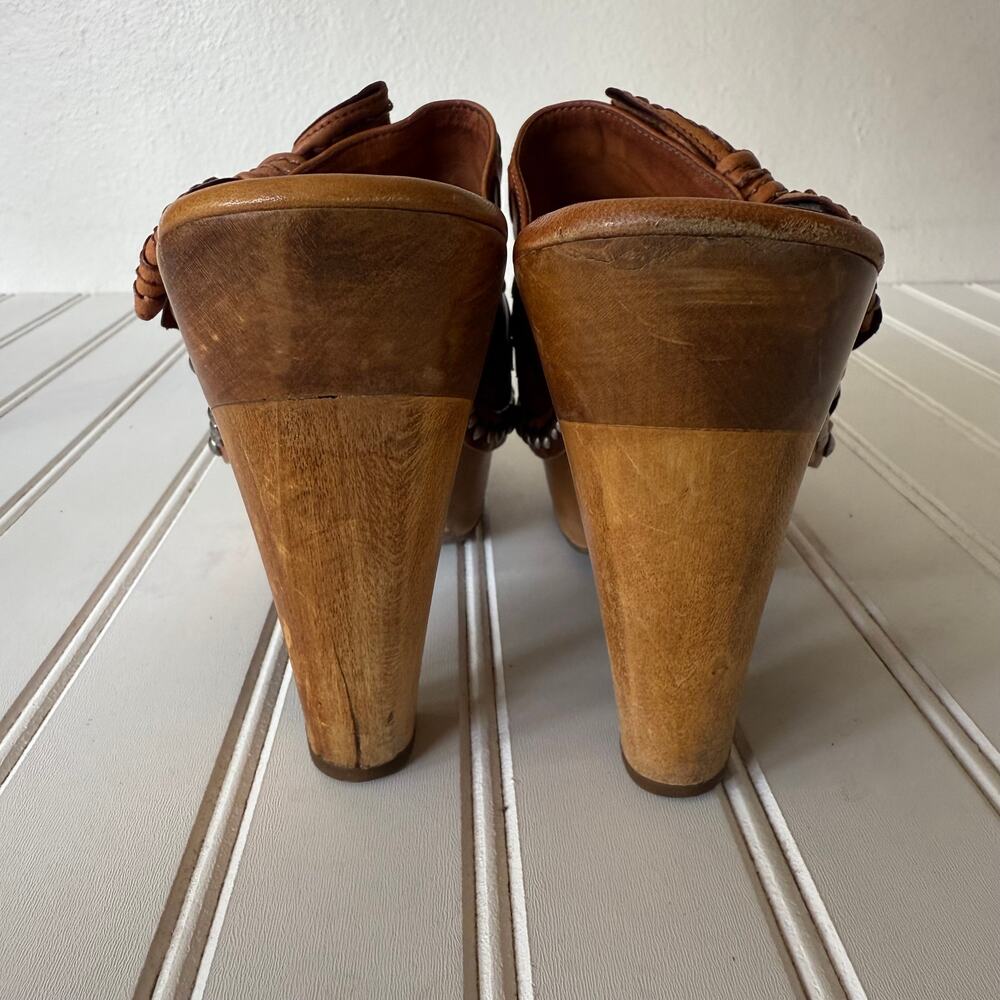 Miu Miu brown woven leather mules prominent bow size 8 - Picture 16 of 16